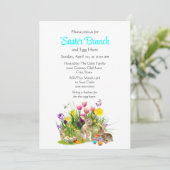 Invitation Brunch de Pâques et chasse aux oeufs (Debout devant)