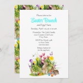 Invitation Brunch de Pâques et chasse aux oeufs (Devant / Derrière)