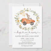 Invitation Brunch de Pâques et chasse aux oeufs | Bunny Fleur (Devant)