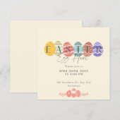 Invitation Brunch de Pâques et chasse aux œufs Lapin de print (Devant / Derrière)