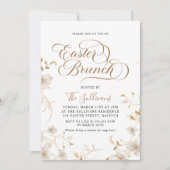 Invitation Brunch de Pâques Floral du printemps moderne (Devant)