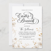 Invitation Brunch de Pâques Floral du printemps moderne (Devant)