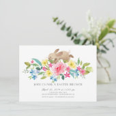 Invitation Brunch de Pâques Fruits de lapin joyeux (Debout devant)