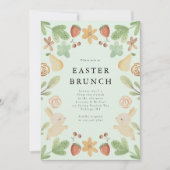 Invitation Brunch de Pâques Fruits Floraux (Devant)