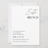 Invitation Brunch de Pâques minimaliste (Devant)