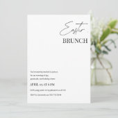 Invitation Brunch de Pâques minimaliste (Debout devant)