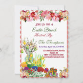 Invitation Brunch de Pâques Oeufs décoratifs pendants Arbre F (Devant)