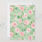 Invitation Brunch de Pâques Photo Pastel Rose & Vert Florales (Dos)
