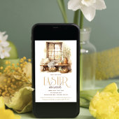 Invitation Brunch de Pâques rustique