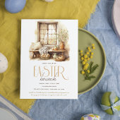 Invitation Brunch de Pâques rustique