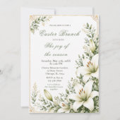 Invitation Brunch de Pâques White Lily (Devant)