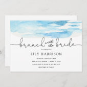 Invitation Brunch de plage avec l'invitation de la douche de  (Devant / Derrière)