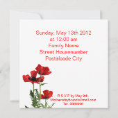Invitation Brunch de Red Poppies (Dos)