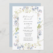 Invitation Brunch de répétition lunatique Dusty Blue Fleur sa