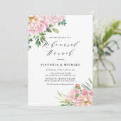 Invitation Brunch de répétition Roses et Hydrangeas Roses Ros (Debout devant)