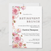 Invitation Brunch de Retraite • Adieu Floral  (Devant)