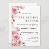 Invitation Brunch de Retraite • Adieu Floral  (Devant / Derrière)