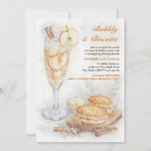 Invitation Brunch de Thanksgiving pétillant et biscuits (Devant)