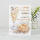 Invitation Brunch de Thanksgiving pétillant et biscuits (Debout devant)