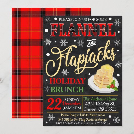 Invitation Brunch de vacances (Devant / Derrière)