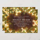 Invitation BRUNCH DE VACANCES À LA Branche des cônes de pin r (Devant / Derrière)