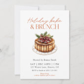 Invitation Brunch de vacances à l'aquarelle et cuisson (Devant)