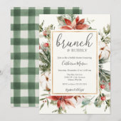 Invitation Brunch de verdure d'hiver et Fête des mariées Bubb (Devant / Derrière)