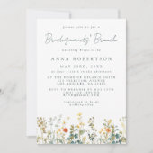 Invitation Brunch d'Élégante servante Fleur sauvage (Devant)