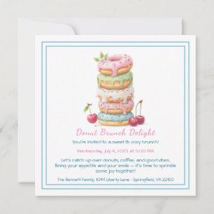 Invitation Brunch Donut Collecte de pâtisseries co
