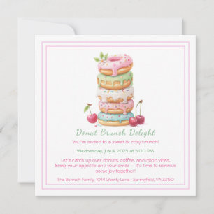 Invitation Brunch Donut Collecte de pâtisseries co