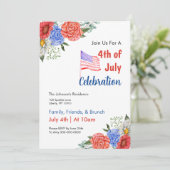 Invitation Brunch du 4 juillet aquarelle (Debout devant)