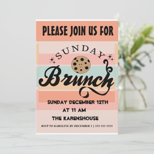 Invitation Brunch du dimanche (Debout devant)