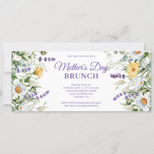 Invitation Brunch du jour de la fête des mères aquarelle de f