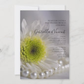 Invitation Brunch du lendemain de mariage White Daisy et Perl (Devant)