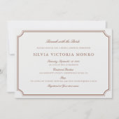 Invitation Brunch Ecru classique avec la Fête des mariées de (Devant)