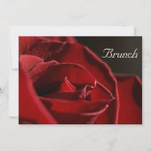 Invitation Brunch élégant de rose rouge après le mariage (Devant)