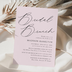 Invitation Brunch Élégant Moderne de Lavande pour une Baby Sh