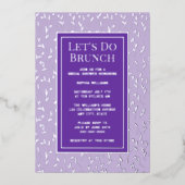 Invitation Brunch Enterrement de Vie de Jeune Fill (Recto)