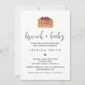 Invitation Brunch et Baby shower Berry Sweet Pancake (Devant)