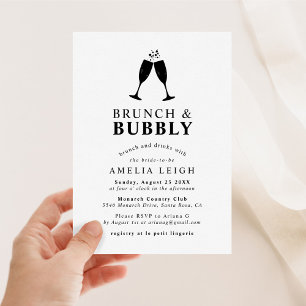 Invitation Brunch et boissons pétillants pour enterrement de