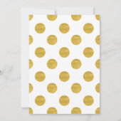 Invitation Brunch et bubbly blanc rayures or nuptiale douche (Dos)