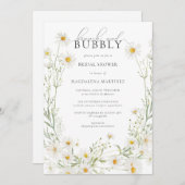 Invitation Brunch et Bubbly Boho Daisy Fête des mariées (Devant / Derrière)
