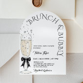 Invitation Brunch et Bubbly Bow Baby Shower Nuptial