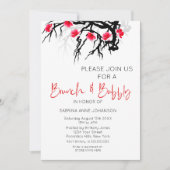 Invitation Brunch et Bubbly Branche de fleurs japonaises (Devant)