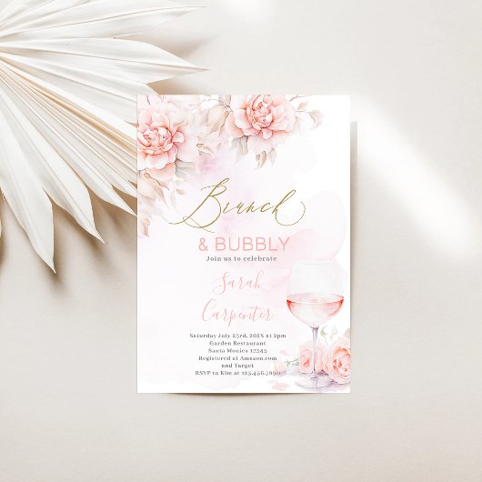 Invitation Brunch et Bubbly Bridal Douche