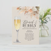Invitation brunch et bubbly Bridal douche pampas herbe (Debout devant)