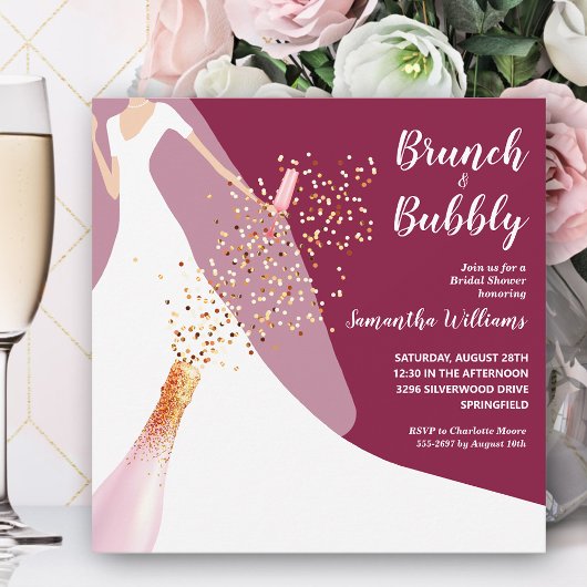 Invitation Brunch et Bubbly Bride sur Fête des mariées de can