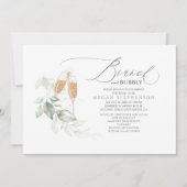 Invitation Brunch et Bubbly Elegant Green Fête des mariées (Devant)