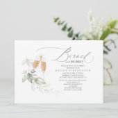 Invitation Brunch et Bubbly Elegant Green Fête des mariées (Debout devant)