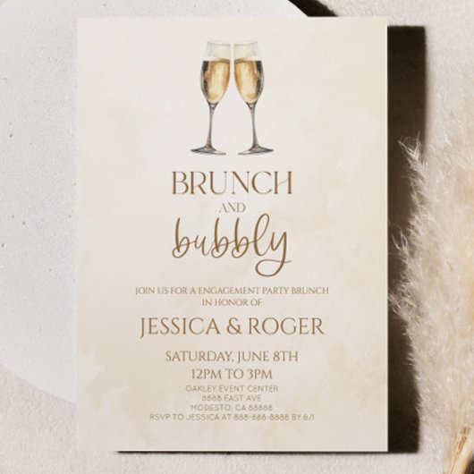 Invitation Brunch et Bubbly Engagement Party Brunch